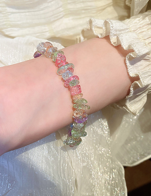 Fashion Bracelet - Color Crystal Irregular Beaded Bracelet