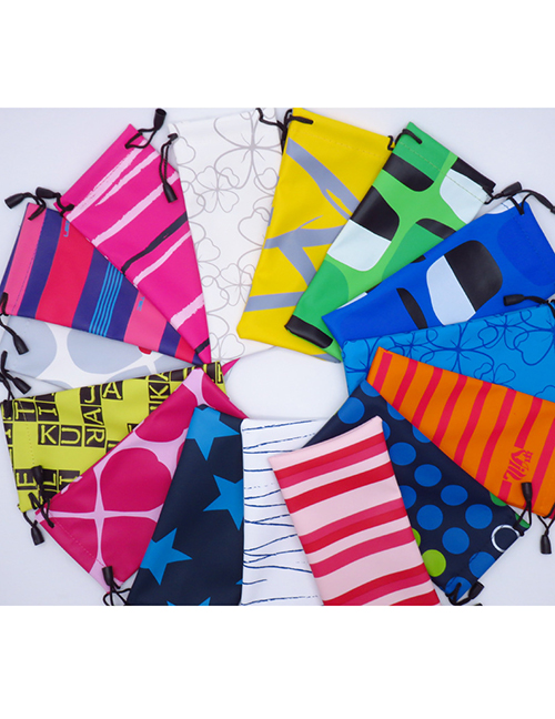 Fashion Colored Sandbags (10 Random Hair) Nubuck Leather Waterproof Glasses Bag