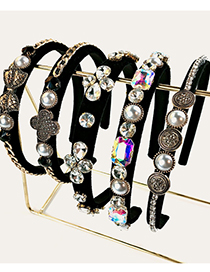 Fashion Drop-shaped Rhinestones Claw Chain Rhinestone Alphabet Alloy Headband