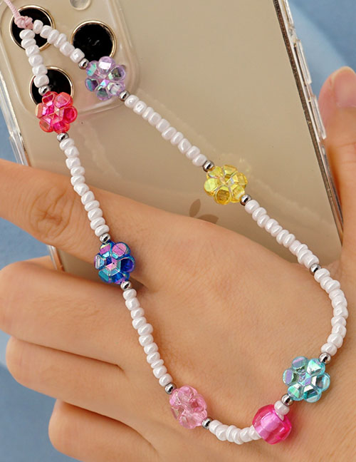 Fashion Color 1# Soft Cottage Crystal Acrylic Love Letters Eye Pearl Mobile Sneeper