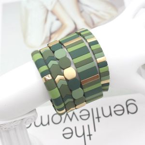 Fashion Suit Alloy Geometric Beaded Bracelet Set
