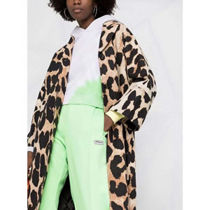 Fashion Leopard Print Leopard Print Lapel Coat