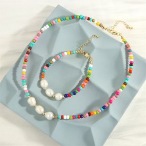 Fashion Bracelet Colorful Rice Beads Pearl Bracelet
