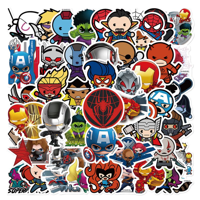 Fashion 50 Disney Genuine Authorized Avengers-3 Stickers Dsn-012 50 Cartoon Geometric Waterproof Stickers