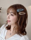 Fashion green Frosted Resin Alloy Geometric Hollow Hairpin