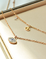 Fashion Rose Gold Alloy Diamond Eye Double Necklace