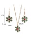 Fashion Christmas Snowflake Earrings Necklace Set Alloy Christmas Snowflake Necklace And Earring Set