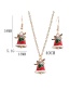 Fashion Christmas Bell Earrings And Necklace Set Alloy Base Oil Christmas Bell Necklace Earrings Set