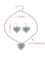 Fashion Silver Color Alloy Spider Web Love Earrings Necklace Set