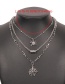 Fashion Silver Color Halloween Knot Spider Web Multilayer Necklace