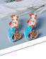 Fashion Mermaid Alloy Cartoon Mermaid Earrings