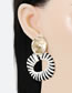 Fashion Black Geometric Braided Ear Studs