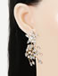 Fashion White Alloy Diamond Meteor Shower Earrings