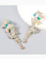 Fashion Gold Color Alloy Diamond Multi-layer Butterfly Earrings