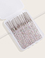 Fashion White 50 White Disposable Eyelash Brushes With Colorful Handle + Plastic Box Hardcover