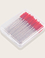 Fashion Red 50 Red Disposable Eyelash Brushes With Colorful Handle + Plastic Box Hardcover