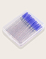 Fashion Blue 50 Blue Disposable Eyelash Brushes With Colorful Handle + Plastic Box Hardcover