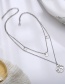 Fashion Silver Alloy Earth Medal Double Layer Necklace