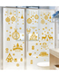 Fashion Htjd2307/20*30cm*9 Christmas Glass Gold Dust Wall Sticker