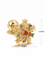 Fashion 774 Golden Copper Gilded Christmas Snowflake Pierced Earrings