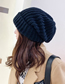 Fashion Black Woolen Knitted Pile Hat