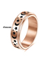 Fashion Steel Color Titanium Steel Rotatable Star And Moon Ring