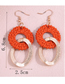 Fashion Orange Alloy Geometric Hoop Stud Earrings