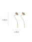 Fashion Gold Alloy Inlaid Zirconium Star Ear Wire