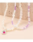 Fashion Two Piece Set Resin Imitation Pearl Floral Beaded Necklace Set Of Two