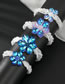 Fashion Big Blue Colorful Resin Crystal Flower Hairband
