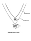 Fashion Silver Alloy Diamond Claw Chain Love Butterfly Double Layer Necklace