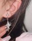 Fashion Silver Alloy Diamond Starburst Stud Earrings