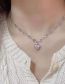 Fashion 3# Alloy Diamond Heart Necklace