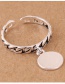 Fashion Silver Color Face Shape Decorated Opening Ring