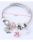 Fashion Pink Heart Shape Decorated Bracelet