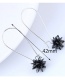 Fashion Black Flower Shape Decorated Earrings