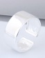 Fashion Silver Color Pure Color Decorated Opening Ring