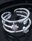 Fashion Silver Color Multi-layer Design Opening Ring