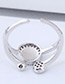 Fashion Silver Color Flower Shape Decorated Ring