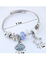 Fashion Silver Color+blue Star&shell Shape Decorated Bracelet