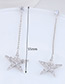 Fashion Siver Color Star Shape Decorated Earrings