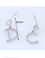 Fashion Silver Color Letter Shape Decorated Earrings