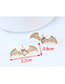 Fashion Gold Color Bat Shape Design Earrings