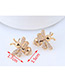 Fashion Gold Color Bee Shape Decorated Earrings
