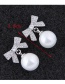 Fashion White Bowknot Shape Decorated Earrings