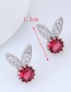 Fashion Red Rabbit Shape Decorated Earrings