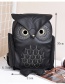 Fashion Plum Red Owl Shape Decorated Backpack