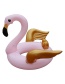 Trendy Gold Color+pink Flamingo Shape Design Baby Swimming Ring
