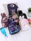 Fashion Purple Rabbit Shape Design Paillette Decorated Backpack