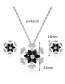 Fashion Silver Color Snowflake Shape Decorated Jewelry Sets